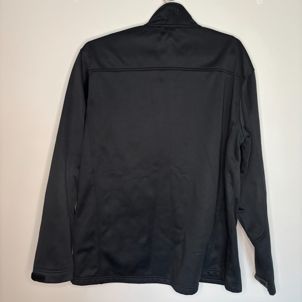 PHILADELPHIA REVOLUTION Full Zip Fleece Lined Jacket Mens XL Black Red THF - Picture 2 of 10
